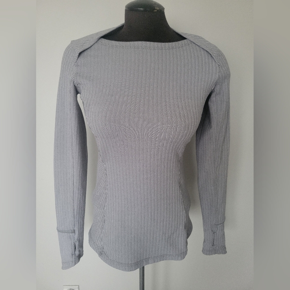 Lululemon Kanto Catch Me Long Sleeve Heathered Herringbone size 6 - Picture 7 of 9